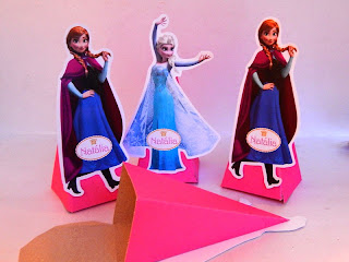display cone anna e elsa lembrancinha frozen