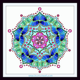 Colouring With Cats  Mandala #79 @BionicBasil™  Coloured by Cathrine Garnell 17-2-19