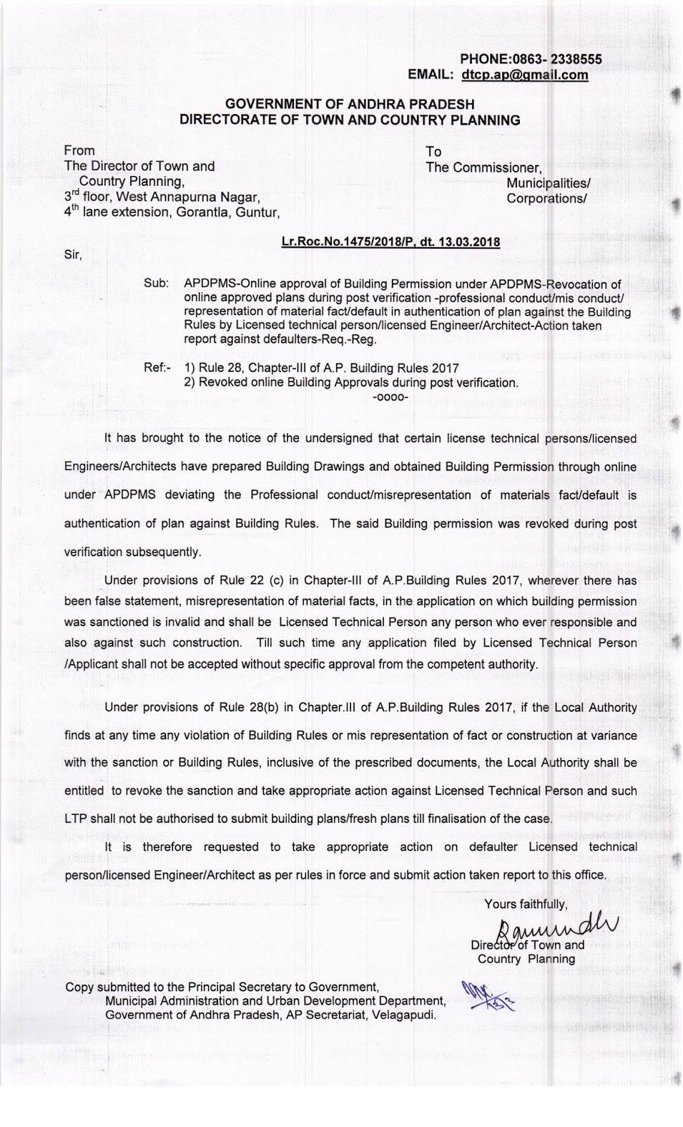 ANDHRA PRADESH MUNICIPAL TOWN PLANNING TECHNICAL INFORMATION APDPMS