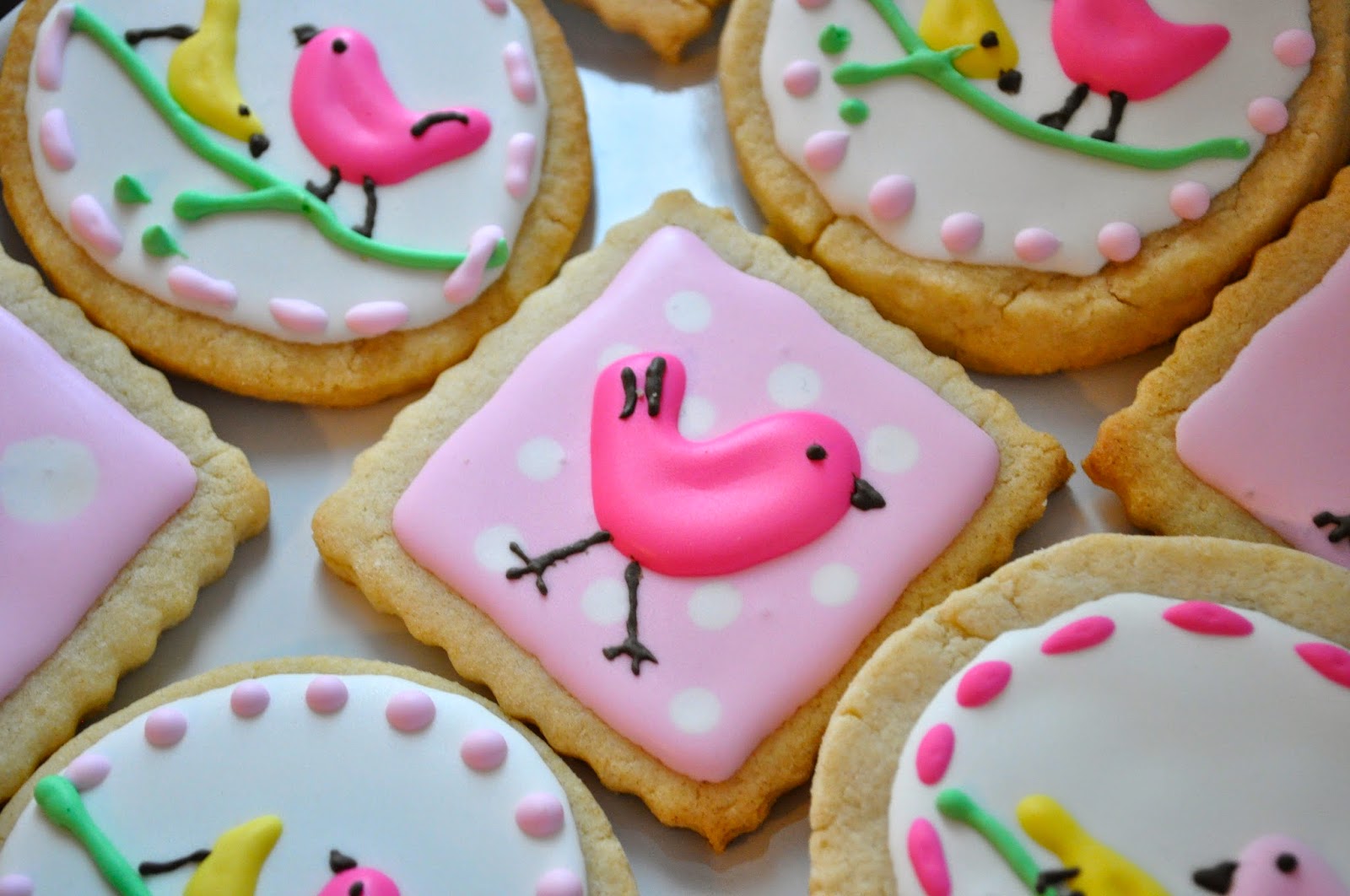 Penelope Bird Sugar Cookies with Royal Icing