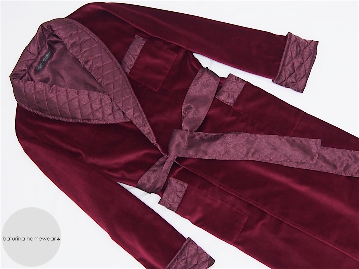 Men's Red Velvet Dressing Gowns, Smoking Jackets and Victorian Smoker Hats