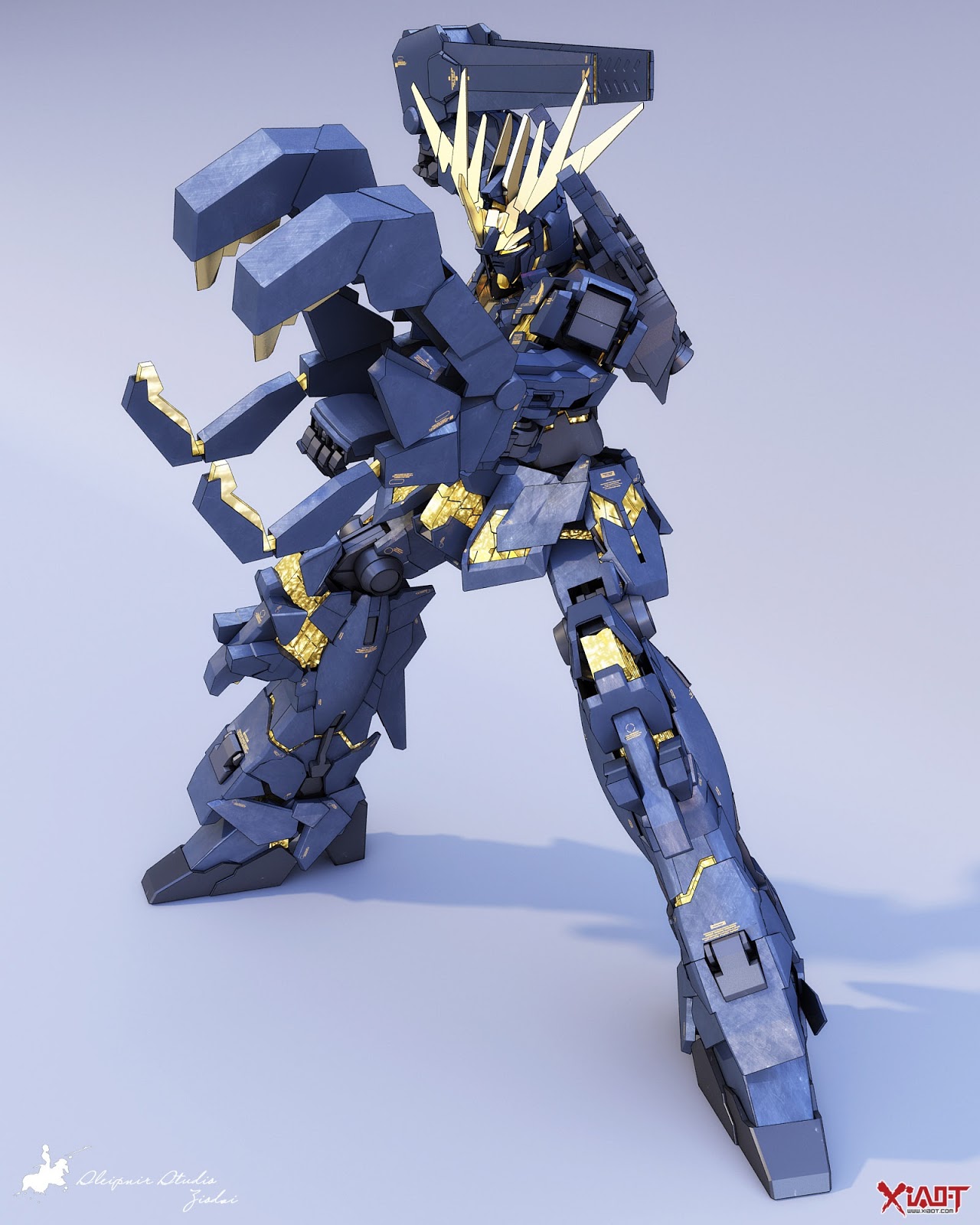 GUNDAM GUY: MG 1/100 Unicorn Gundam 02 Banshee [Anime Style] - Painted