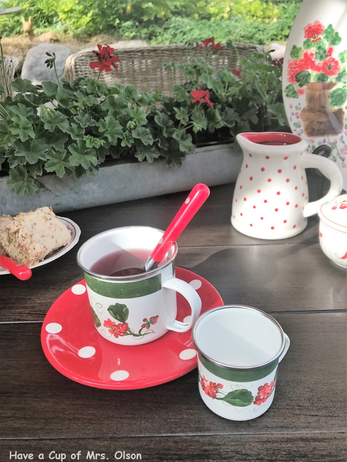 Afternoon Geranium Tea Have a Daily Cup of Mrs. Olson