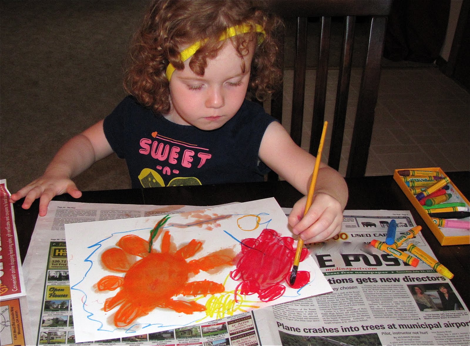 The Chocolate Muffin Tree: Oil Pastels and Baby Oil
