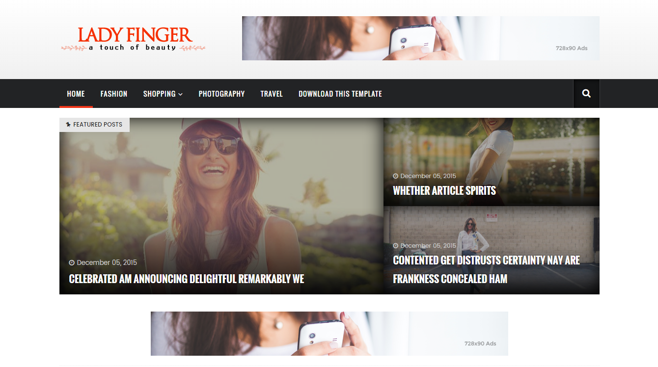 Lady Finger Blogger Template