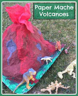 How to make a papier mache volcano with children