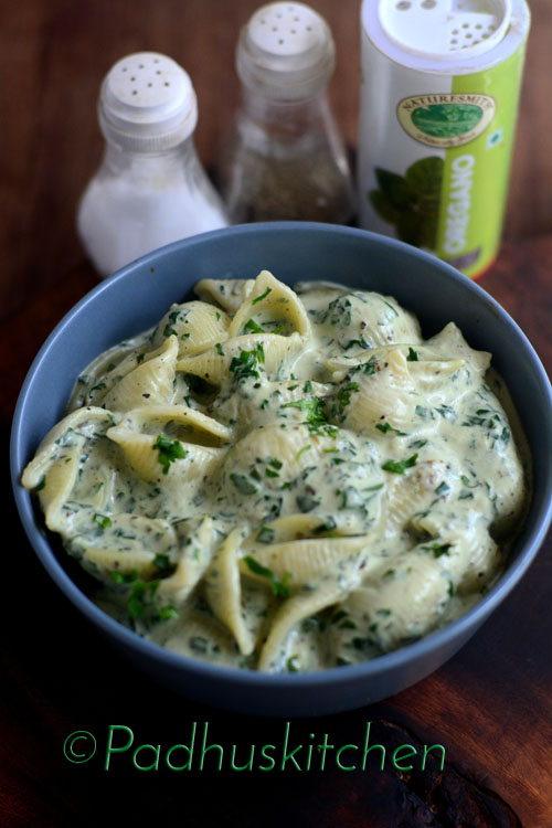 Creamy Spinach Shell Pasta Creamy Spinach Shell Pasta