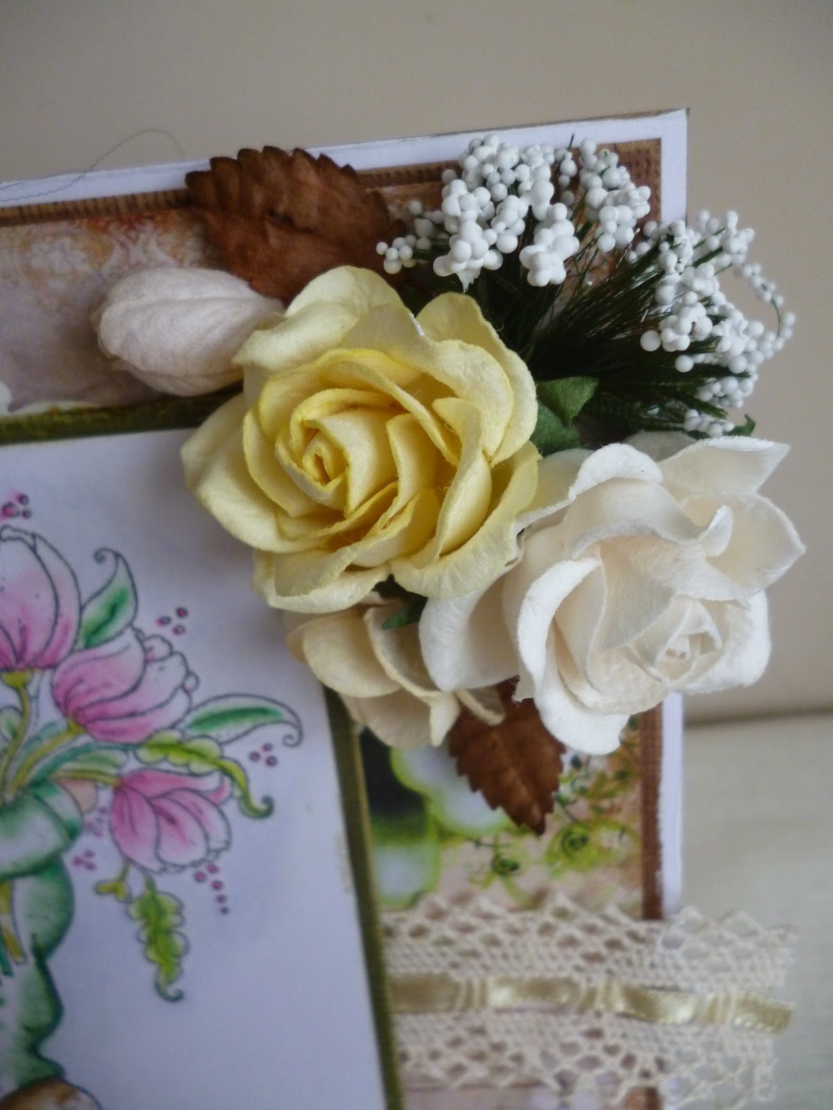 Jay's Crafty Corner: Distressed Magnolia Tilda With Big Tulips Easel Card