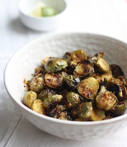 roasted brussels sprouts recipe with spicy asian sauce