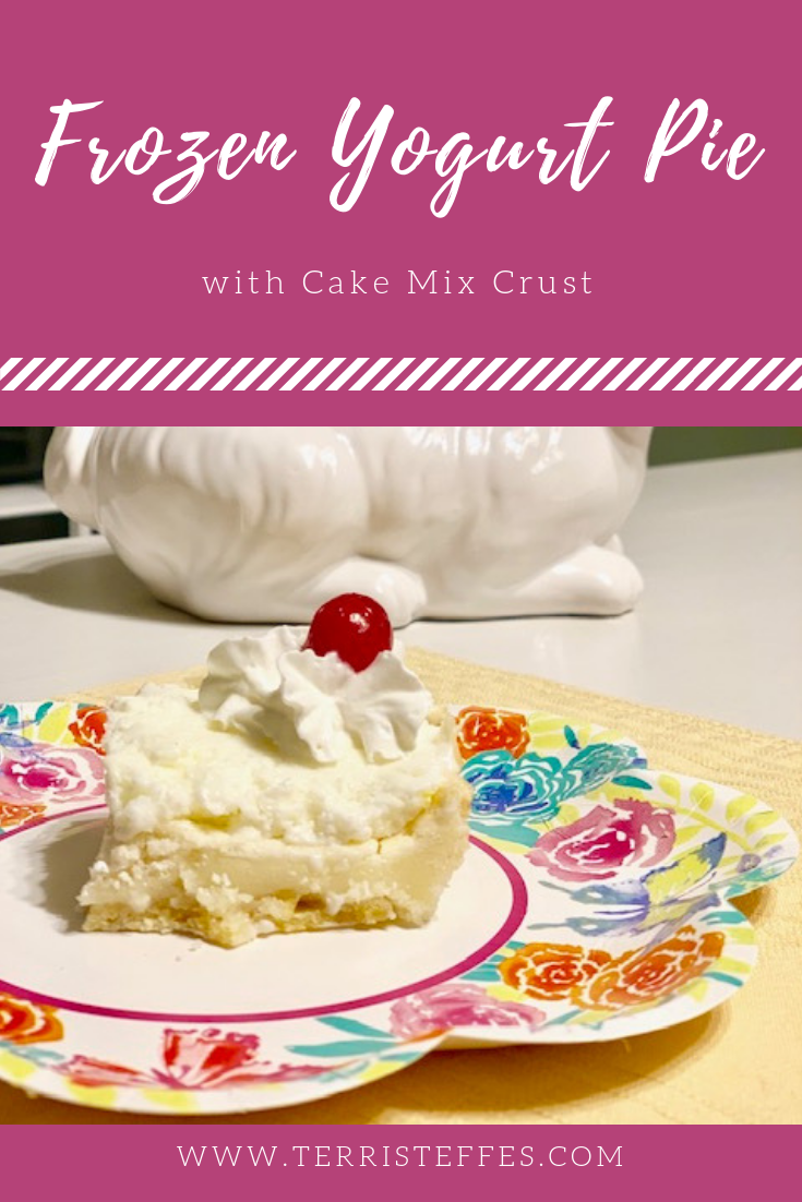 Lemon Frozen Yogurt with Cake Mix Crust springsweetsweek Our Good Life