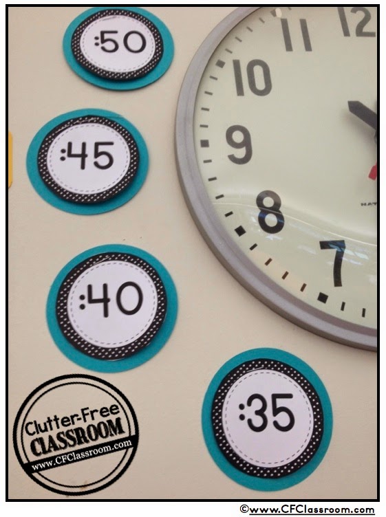 Telling Time Helpers Around the Clock {Classroom Design Photos, Set Up