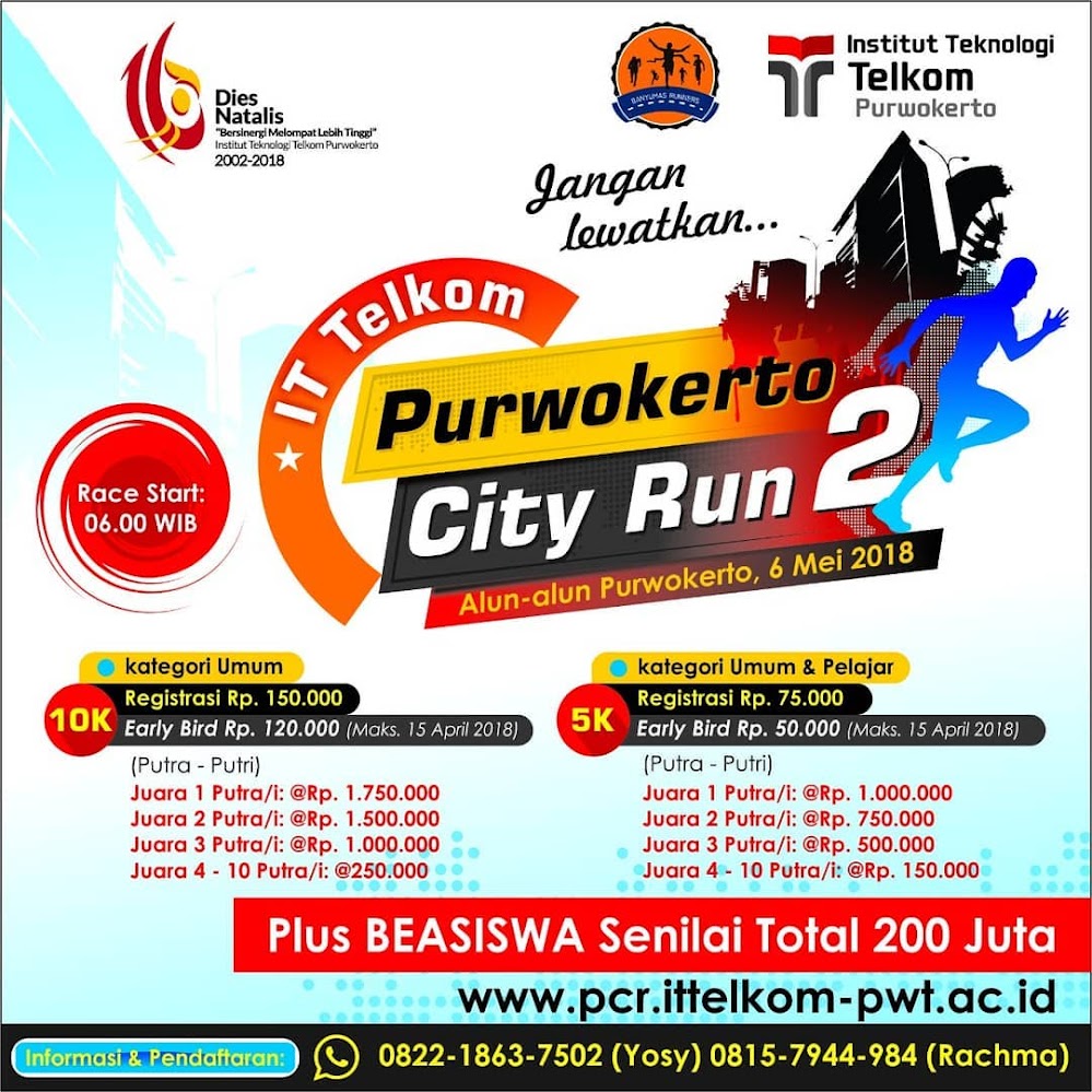 IT Telkom - Purwokerto City Run 2 • 2018 IT Telkom - Purwokerto City Run 2 • 2018