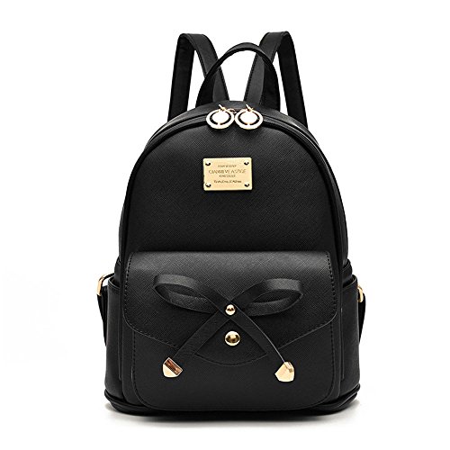 Girls Bowknot Cute Leather Backpack Mini Backpack Purse for Women 2019 ...