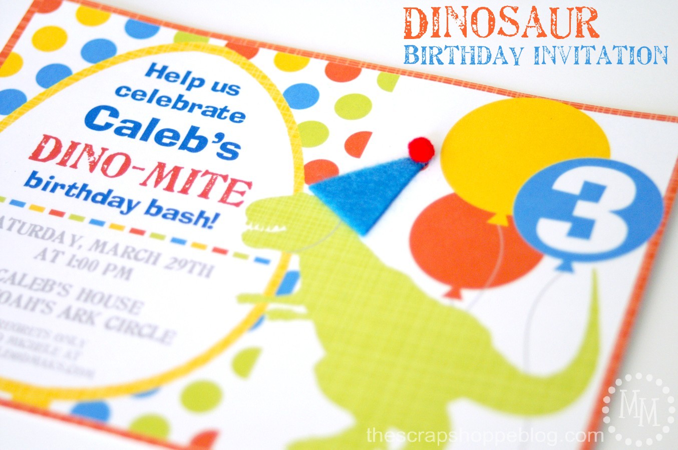 dinosaur birthday invitation