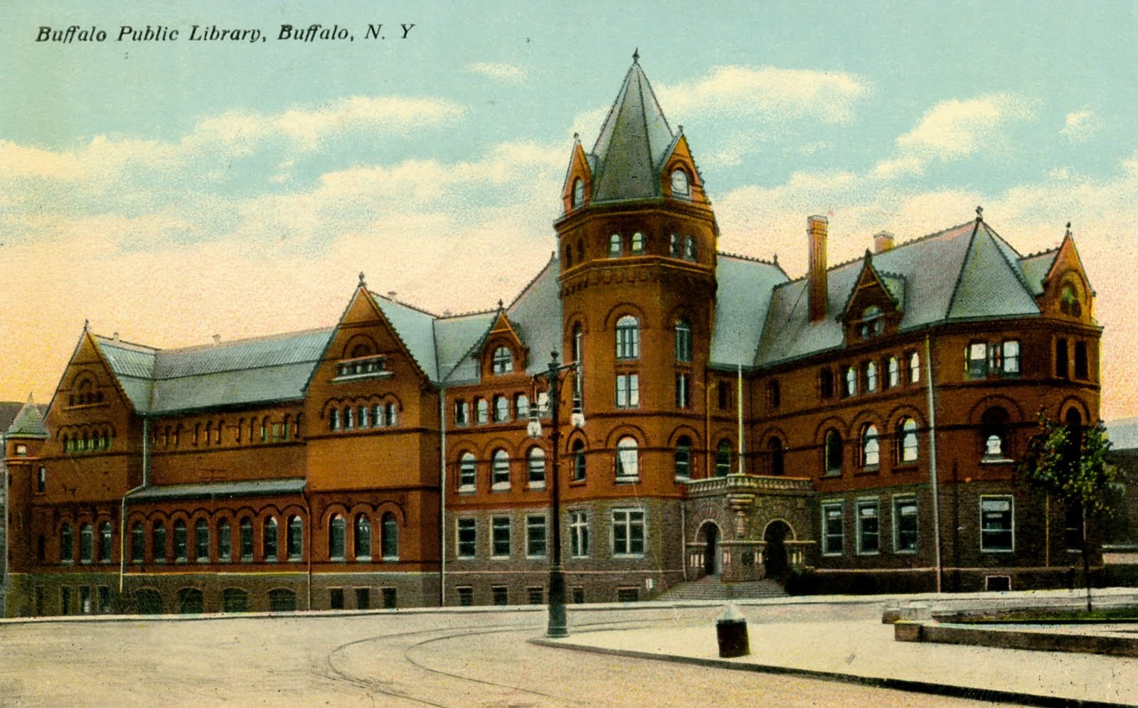 Library Postcards 1910 Public Library, Buffalo, New York