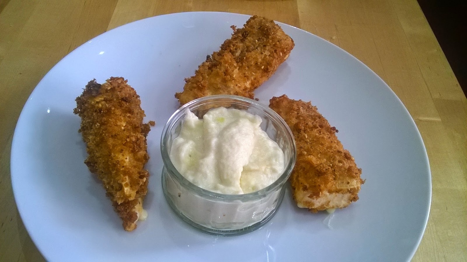 Everything Goes With Toast Deep fried brie with cauliflower dip