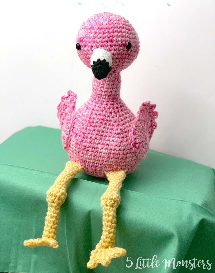 Crochet flamingo beanie pattern digital download