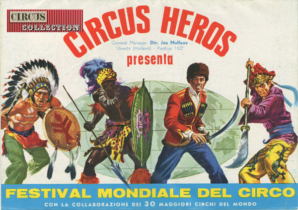 programme papier de la saison 1968 du Circo Heros  tournée en hollande en association avec Jos Mullens 