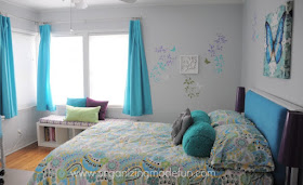 Before: Girl's Turquoise Bedroom