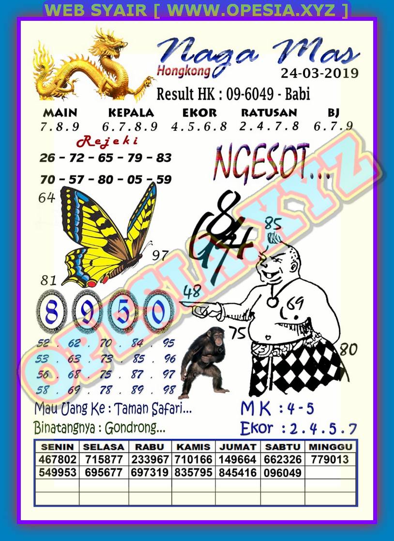 Kode Hk Naga Mas Hari Ini