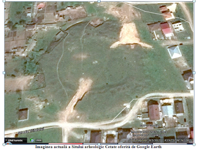 Limanu sit arheologic Cetate - vedere Google Earth