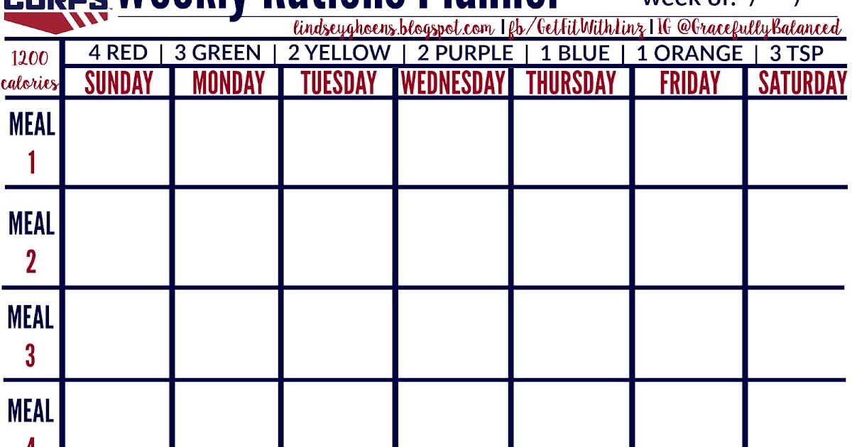 22 Minute Hard Corps Trackers, Rations Planners & Grocery Lists ...