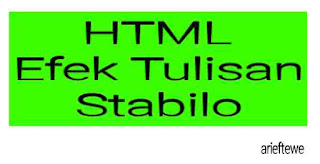 efek tulisan stabilo HTML efek Tulisan Stabilo
