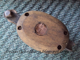 Eclectic Red Barn: Pulley before being oiled