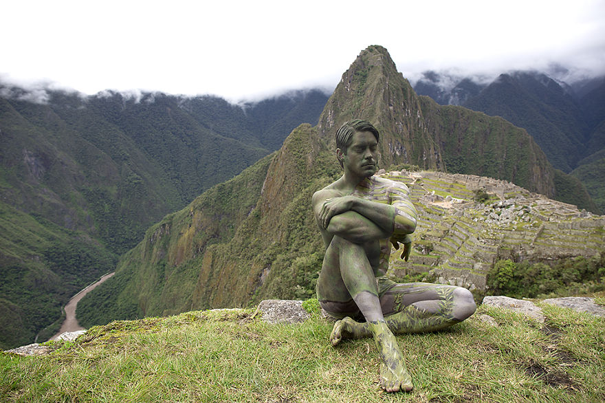 Machu Picchu, Peru - I  Camouflaged A Model Into The Seven Wonders Of The World