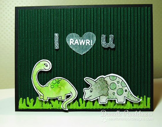 Dinosaur Card by Danielle Pandeline for Newton's Nook Designs Inky Paws Challenge 7