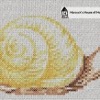  realistic snail cross stitch chart