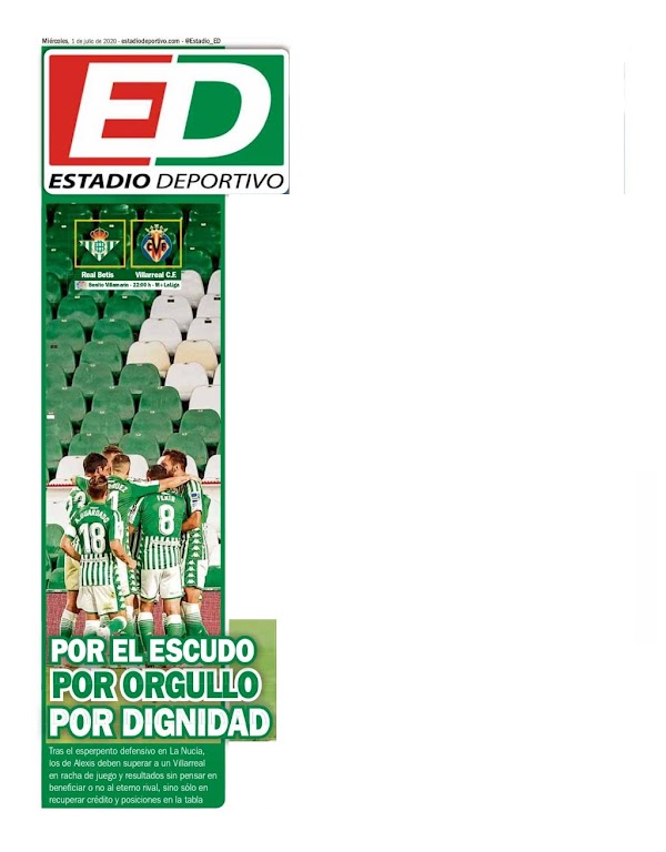 Betis, Estadio Deportivo: "Por el escudo, por orgullo, por dignidad"