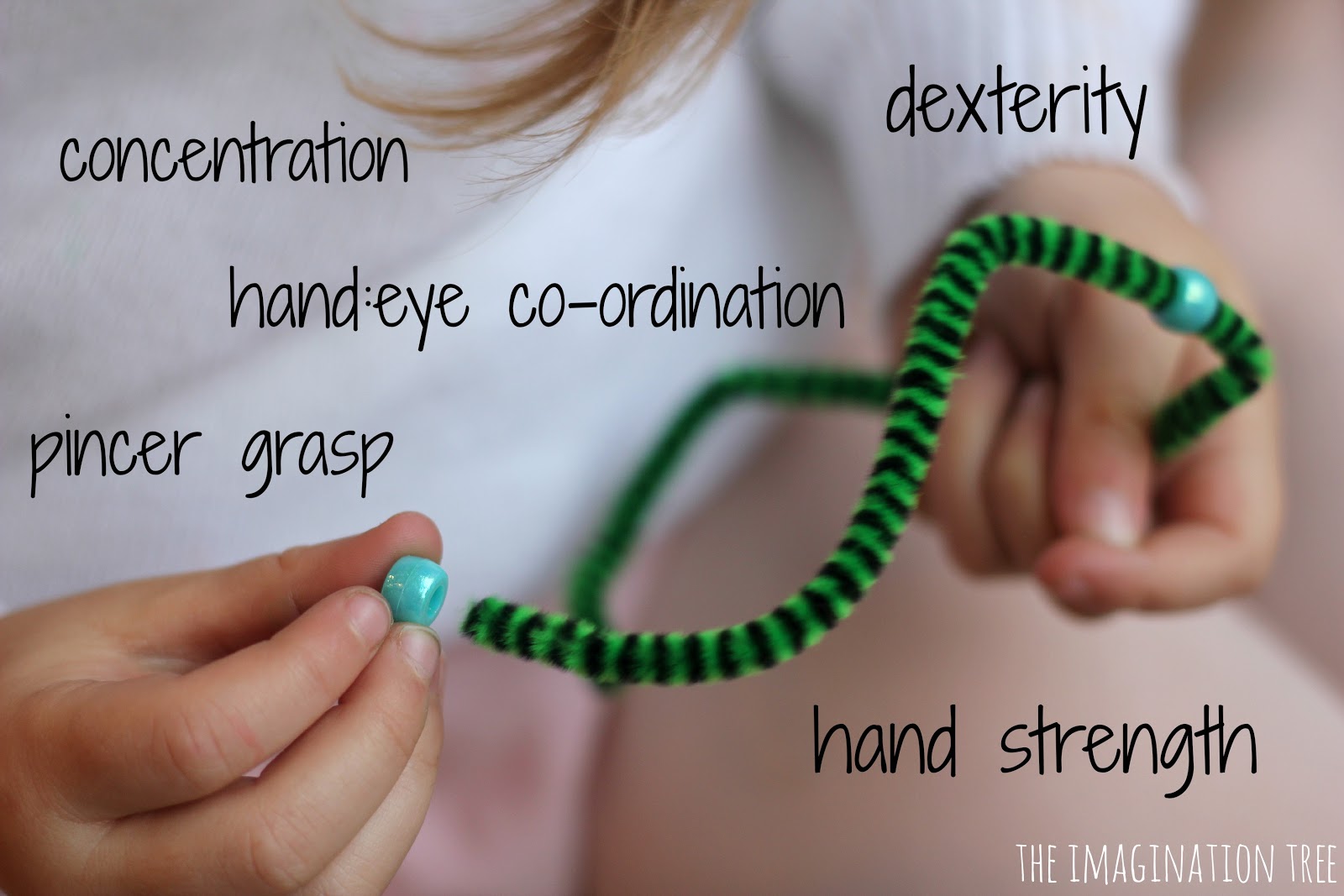 Threading With Pipe Cleaners And Beads The Imagination Tree