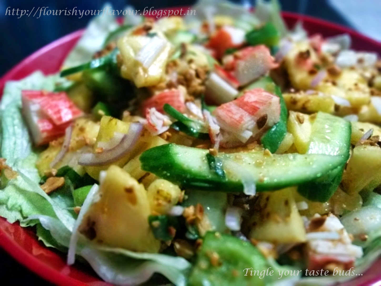 Pineapple Chilli Crab Stick Salad Culinary Delights