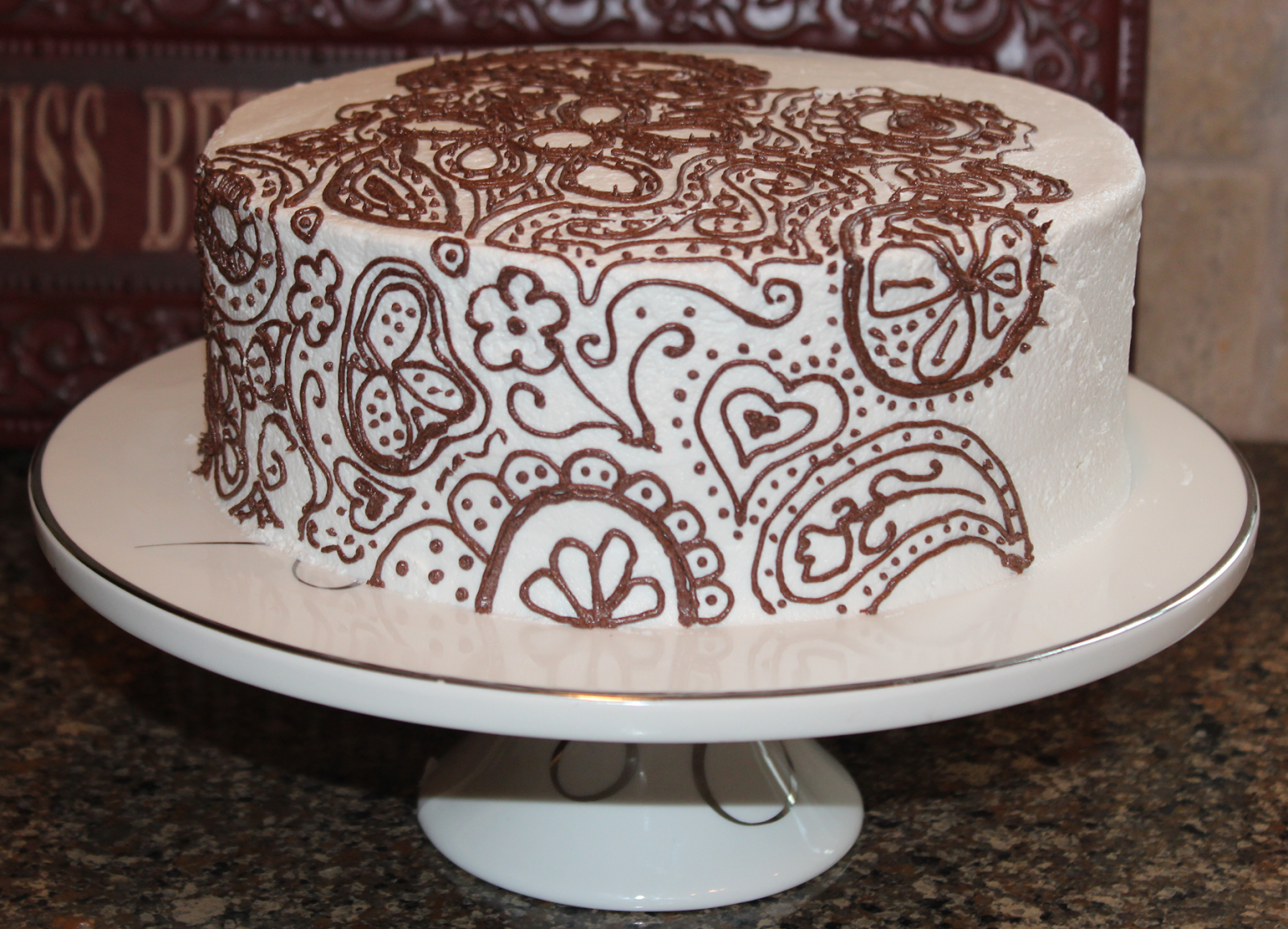 Icing on My Cake Henna tattoo inspired cake