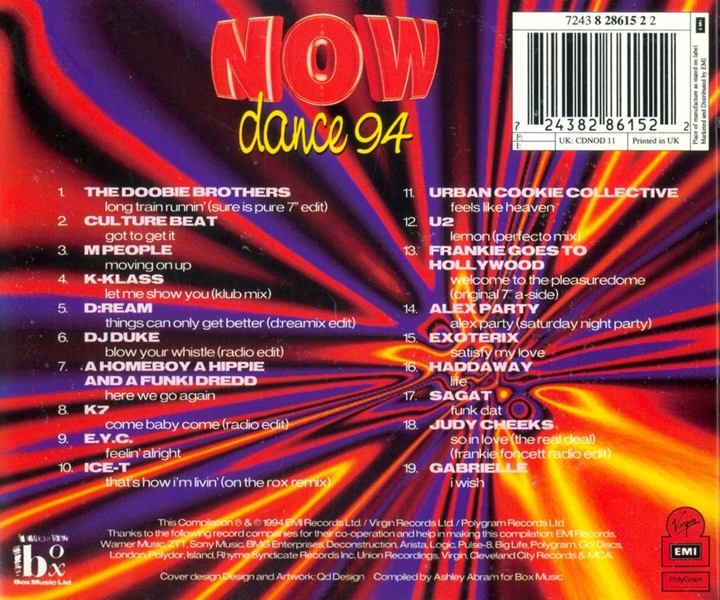 Los 90 En MP3 II: V.A. - Now Dance 94 Volume 1 (CD Compilation 1994)