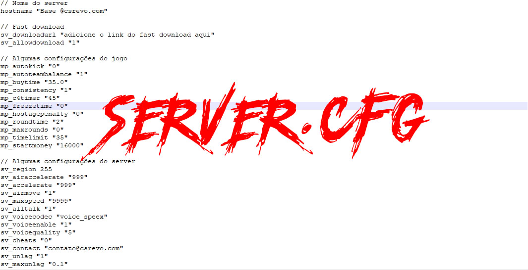A melhor server cfg para seu servidor de counter strike cs revo 