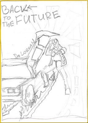 Back to the Future sketch poster