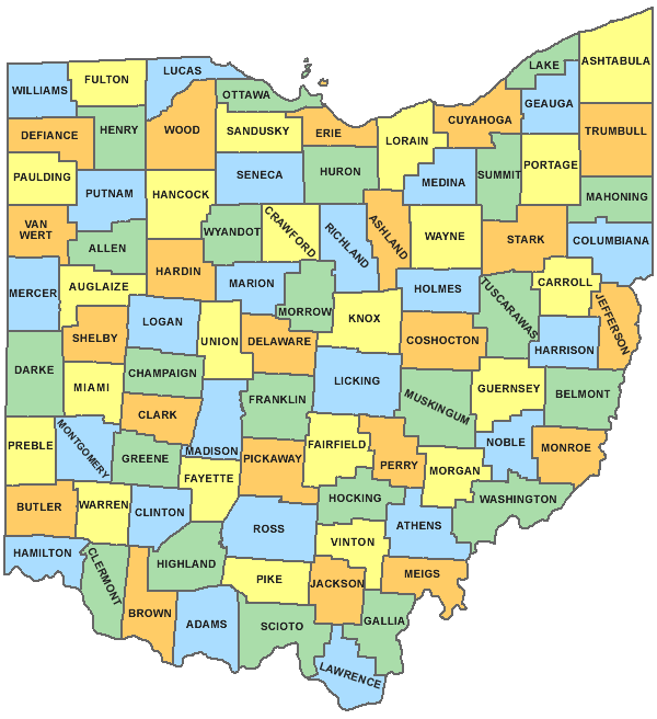 Ohio County Maps Free Printable Maps