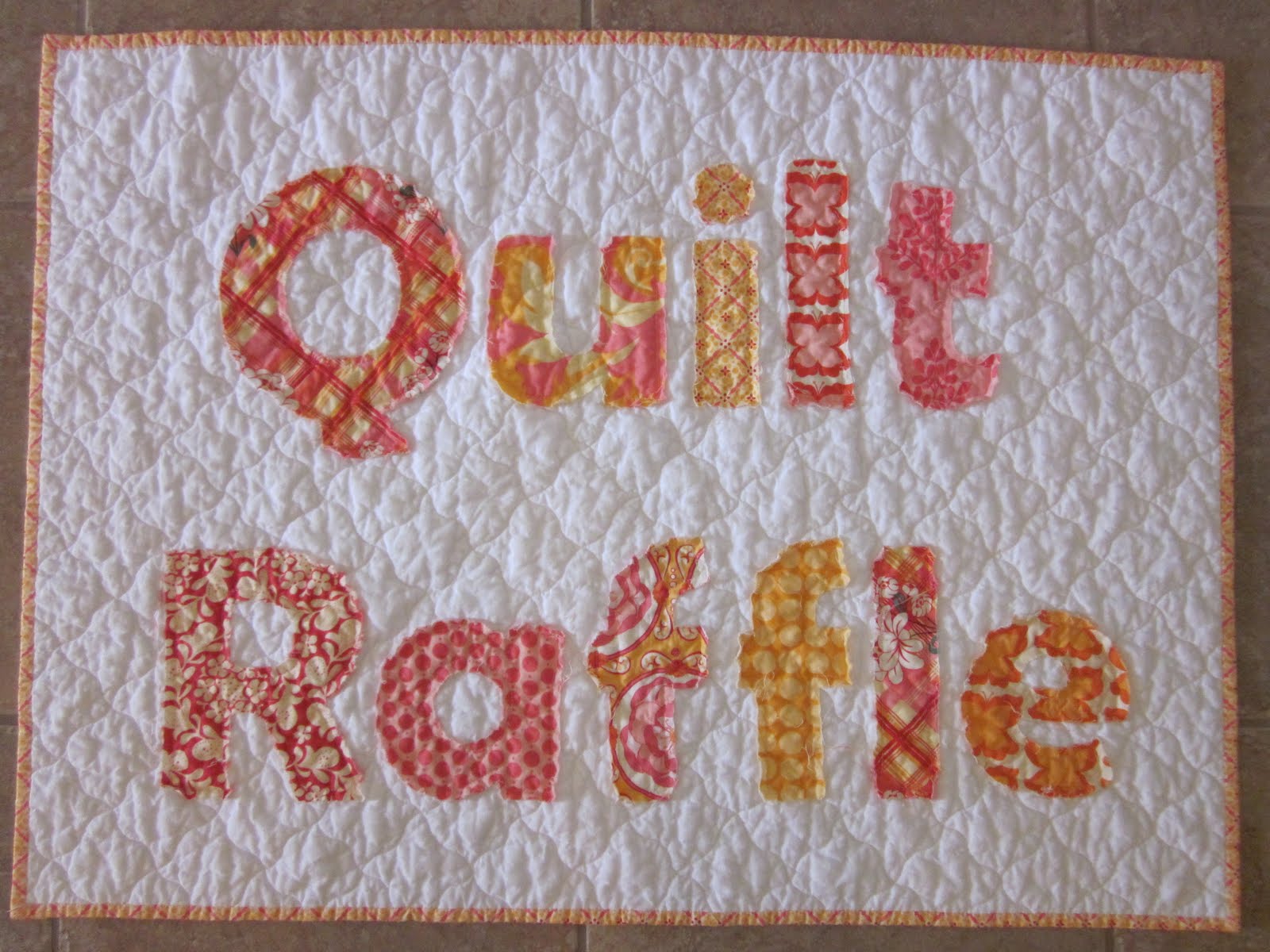  Zany Quilter Quilt Raffle sign is finished....