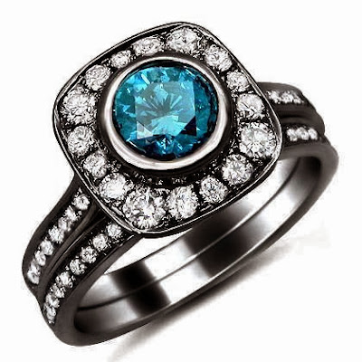 Black Gold Engagement Ring