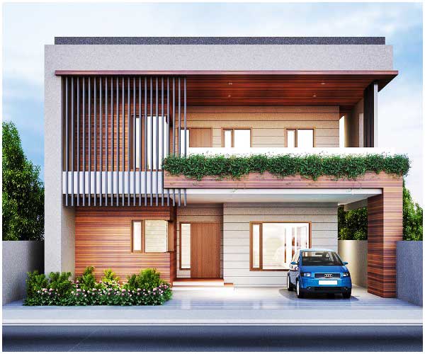 Desain atap minimalis 1 lantai Model Datar jendela rms