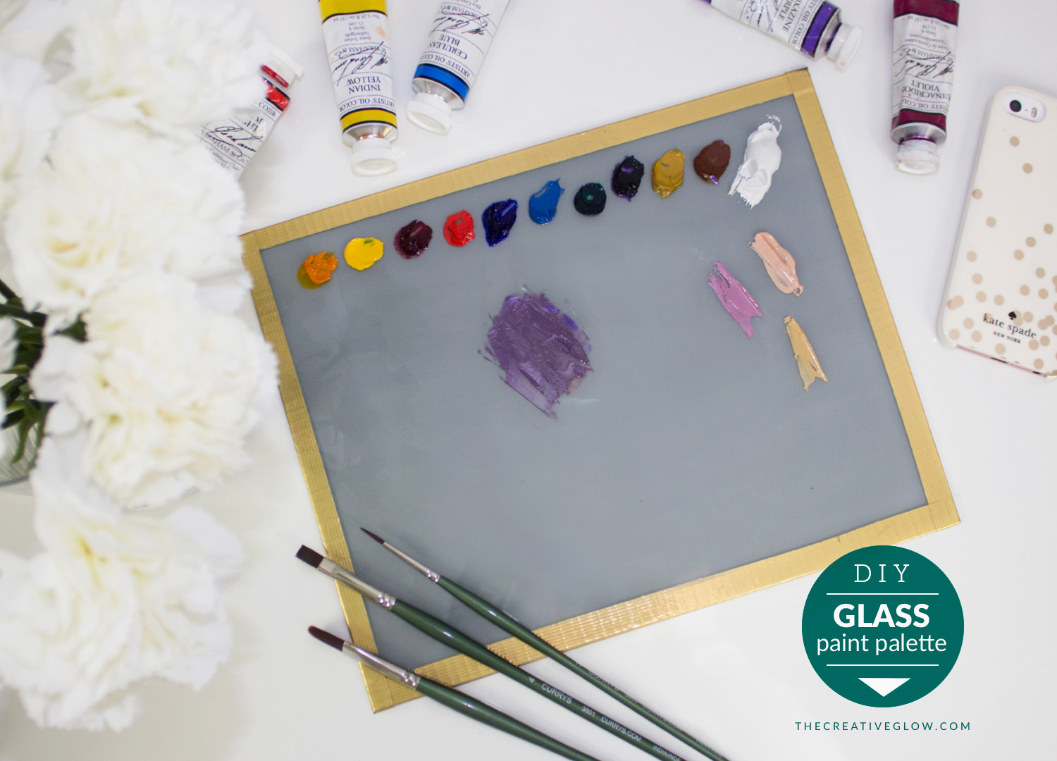 DIY Glass Paint Palette - Cheap & Easy as Heck!  The Creative Glow: DIY Glass  Paint Palette - Cheap & Easy as Heck!