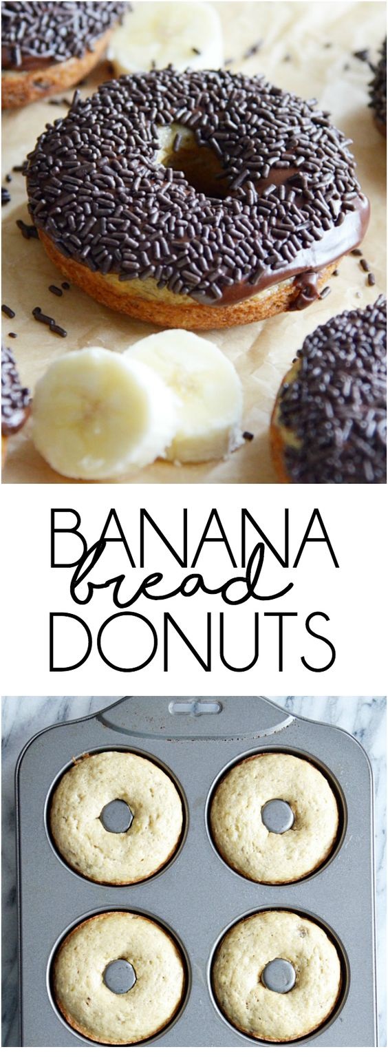 Banana Bread Donuts with Chocolate Glaze