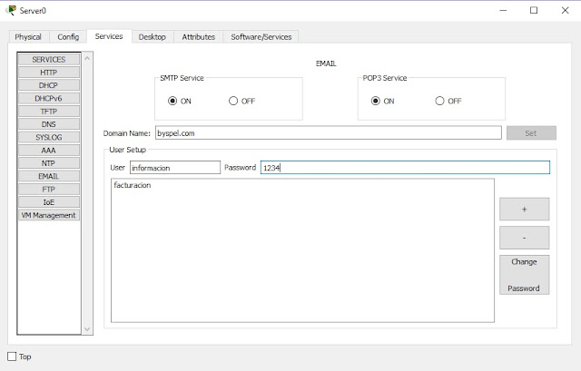 Configurar servidor de correo electrónico en packet tracer