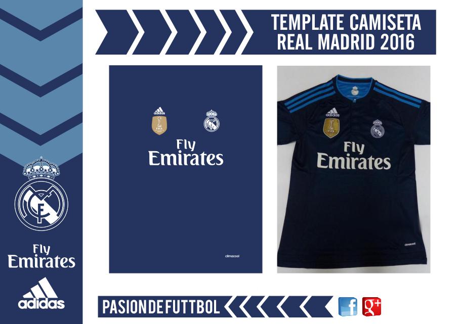 Diseños, Vectores y Templates para Camisetas de Futbol: REAL MADRID TERCERA 2015 - 2016