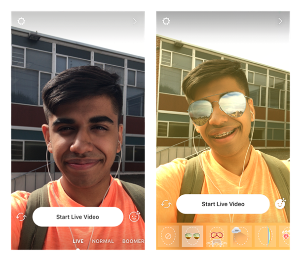 Techstuff Introducing Instagram Face Filters in Live