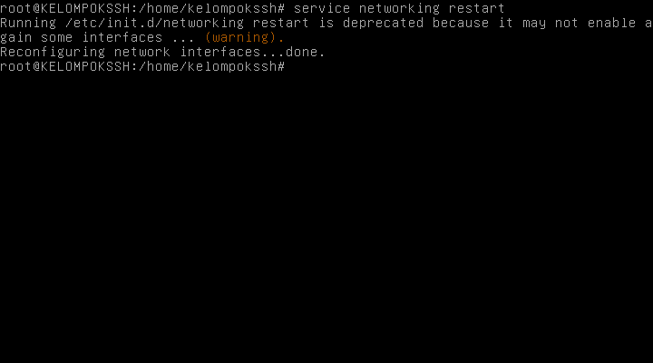 Service networking restart. Service networking restart