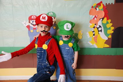 Mario Luigi party costumes birthday