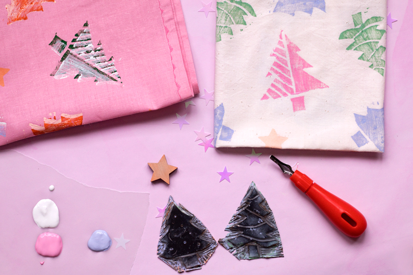 diy printed christmas napkins